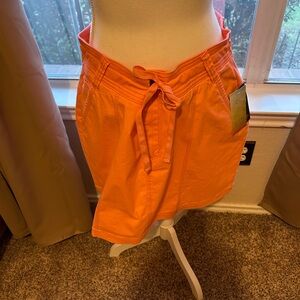 Bright Orange Drawstring Skirt